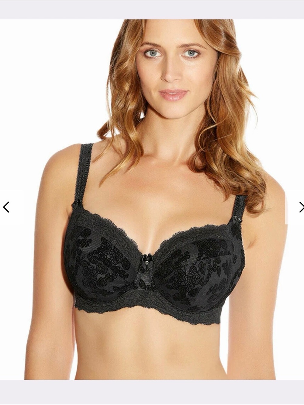 FANTASIE Mae Side Support Black Underwired Bra UK 36GG /US 36J